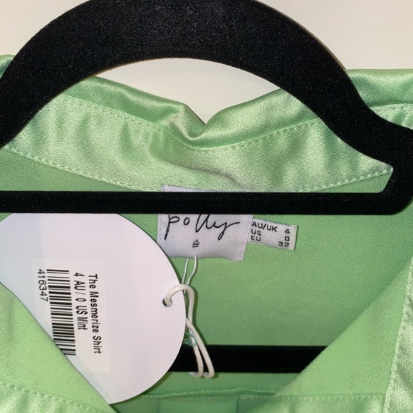 Princess Polly mint green button up - Picture 4 of 4